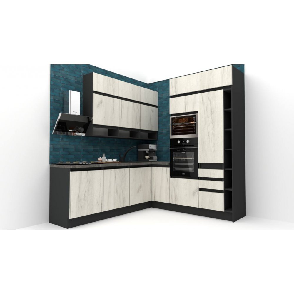 Bucatarie de colt FOLLOW 240-225 243 FRONT PAL  0164 / decor K001