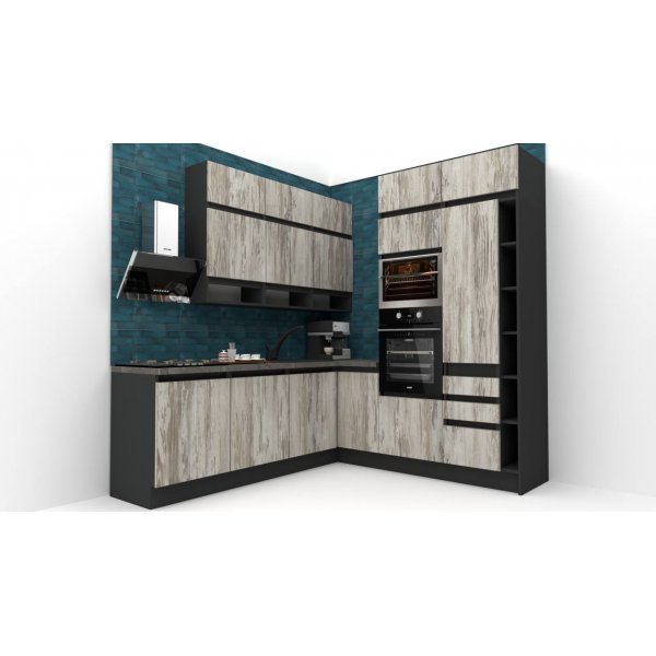 Bucatarie de colt FOLLOW 240-225 243 FRONT PAL  0164 / decor K084
