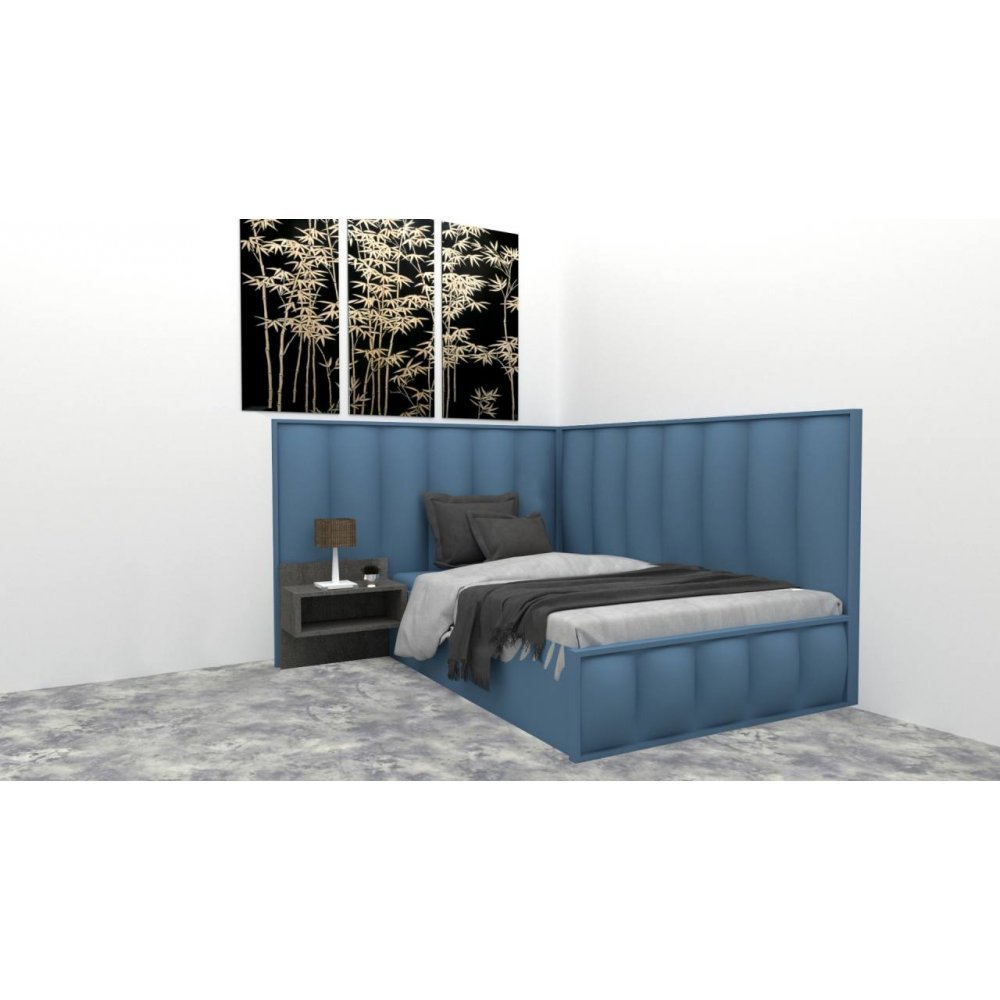 Pat Tapitat de Colt ARMY 140 DR fara noptiere, Aura 12 Pat Tapitat de Colt ARMY 140 DR fara noptiere, Aura 12