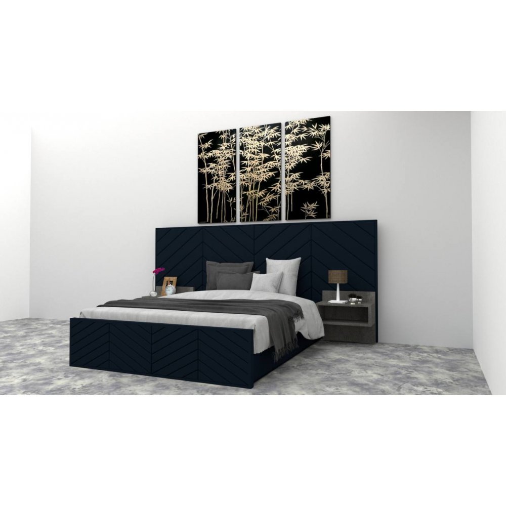 Pat Tapitat LUXURY 180 fara noptiere, Kronos 09 Pat Tapitat LUXURY 180 fara noptiere, Kronos 09