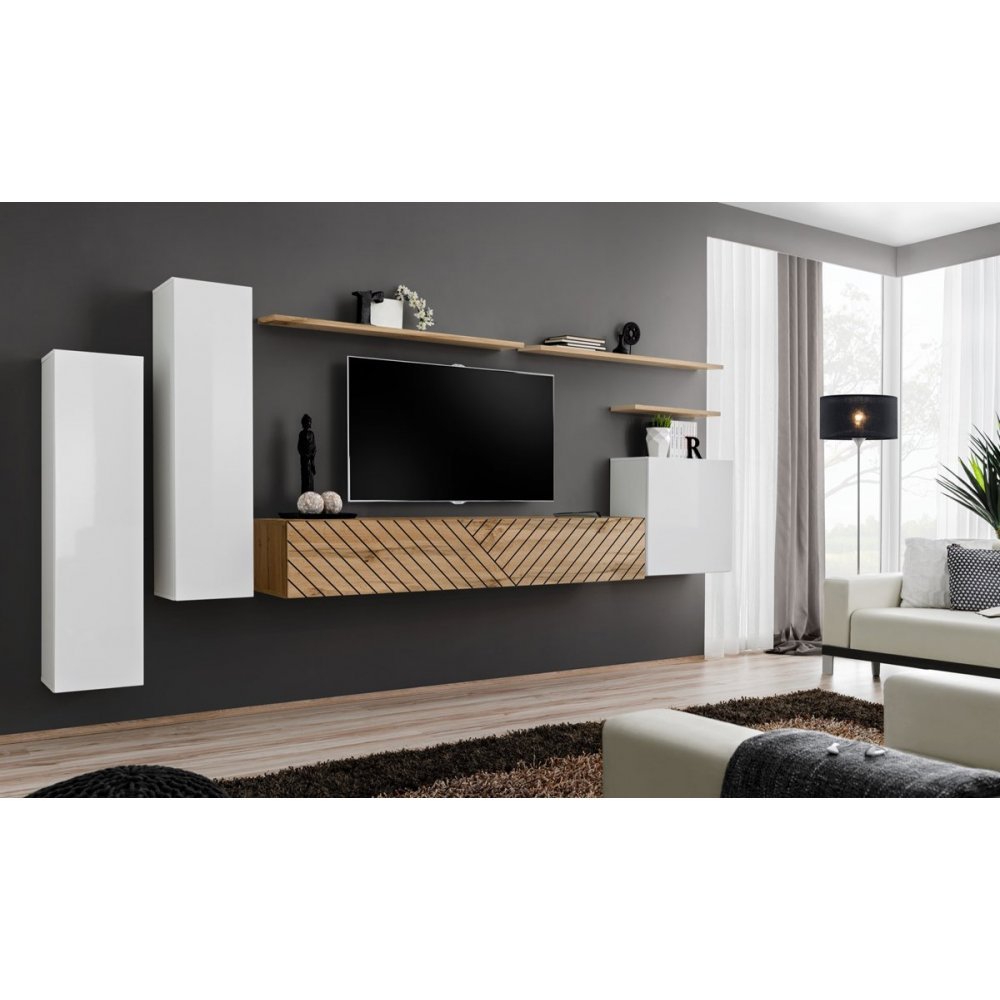 Living SWITCH LAMEL 1 WWTL SW 1 Genarom AM Alb Lucios / Stejar Wotan Lamel