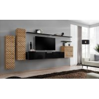 Living SWITCH LAMEL 1 WTSL SW 1 Genarom AM Stejar Wotan Lamel / Negru Lucios