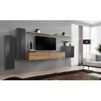 Living SWITCH LAMEL 1 GWTL SW 1 Genarom AM Grafit Lucios / Stejar Wotan Lamel