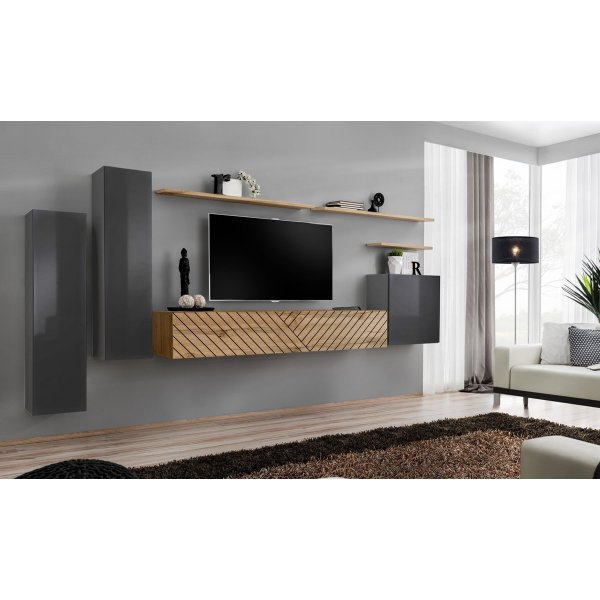 Living SWITCH LAMEL 1 GWTL SW 1 Genarom AM Grafit Lucios / Stejar Wotan Lamel