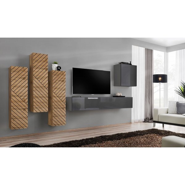 Living SWITCH LAMEL 3 WTGL SW 3 Genarom AM Stejar Wotan Lamel / Grafit Lucios