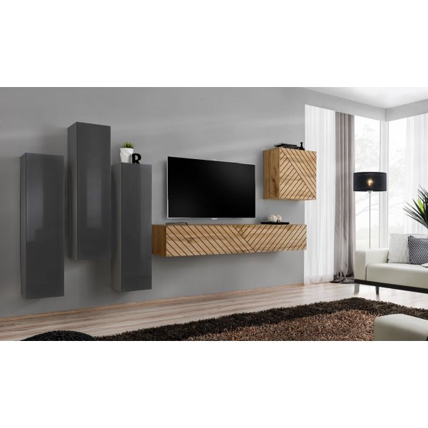 Living SWITCH LAMEL 3 GWTL SW 3 Genarom AM Grafit Lucios / Stejar Wotan Lamel