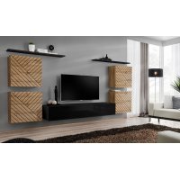 Living SWITCH LAMEL 4 WTSL SW 4 Genarom AM Stejar Wotan Lamel / Negru Lucios