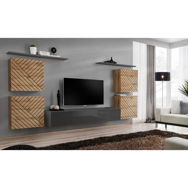 Living SWITCH LAMEL 4 WTGL SW 4 Genarom AM Stejar Wotan Lamel / Grafit Lucios