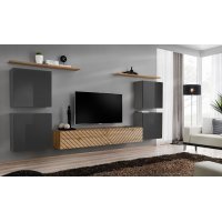 Living SWITCH LAMEL 4 GWTL SW 4 Genarom AM Grafit Lucios / Stejar Wotan Lamel