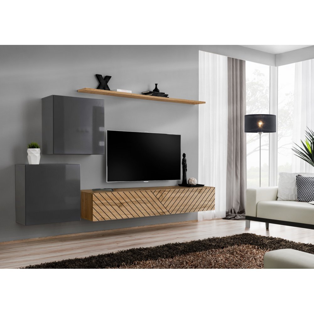Living SWITCH LAMEL 5 GWTL SW 5 Genarom AM Grafit Lucios / Stejar Wotan Lamel
