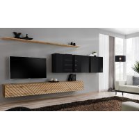Living SWITCH LAMEL 7 WTSL SW 7 Genarom AM Stejar Wotan Lamel / Negru Lucios