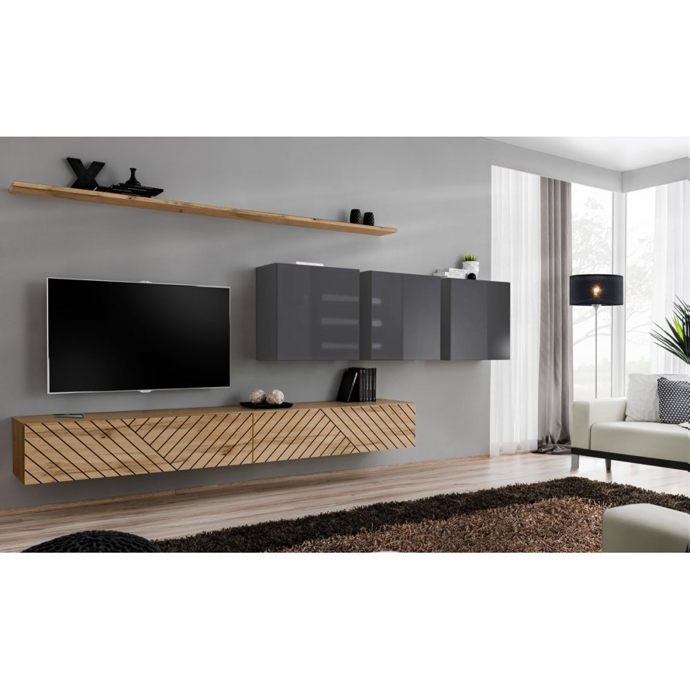 Living SWITCH LAMEL 7 WTGL SW 7 Genarom AM Stejar Wotan Lamel / Grafit Lucios