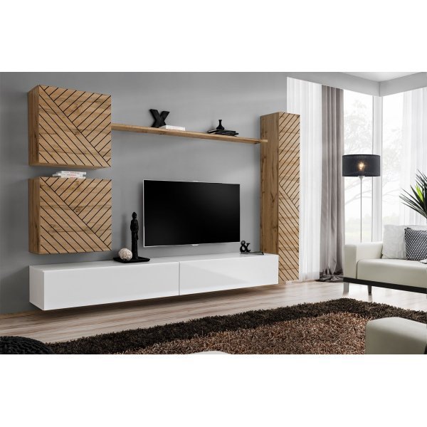 Living SWITCH LAMEL 8 WTWL SW 8 Genarom AM Stejar Wotan Lamel / Alb Lucios