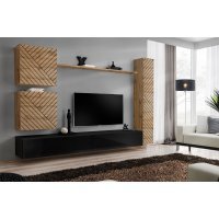 Living SWITCH LAMEL 8 WTWL SW 8 Genarom AM Stejar Wotan Lamel / Negru Lucios