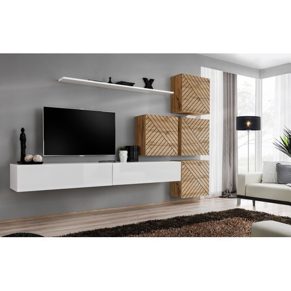 Living SWITCH LAMEL 9 WWTL SW 9 Genarom AM Alb Lucios / Stejar Wotan Lamel