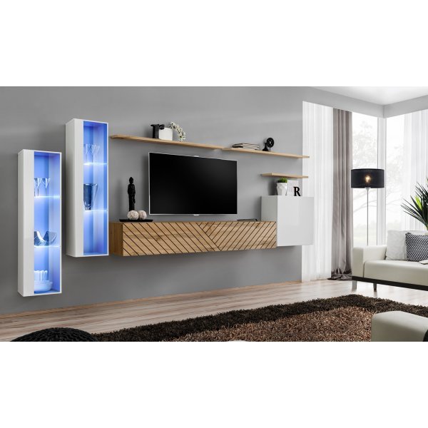 Living SWITCH LAMEL 11 WWTL SW 11 Genarom AM Alb Lucios / Stejar Wotan Lamel