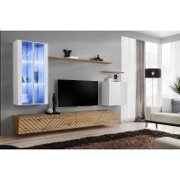 Living SWITCH LAMEL 12 WWTL SW 12 Genarom AM Alb Lucios / Stejar Wotan Lamel