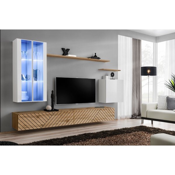 Living SWITCH LAMEL 12 WWTL SW 12 Genarom AM Alb Lucios / Stejar Wotan Lamel