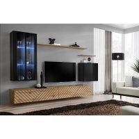 Living SWITCH LAMEL 12 SWTL SW 12 Genarom AM Negru Lucios / Stejar Wotan Lamel