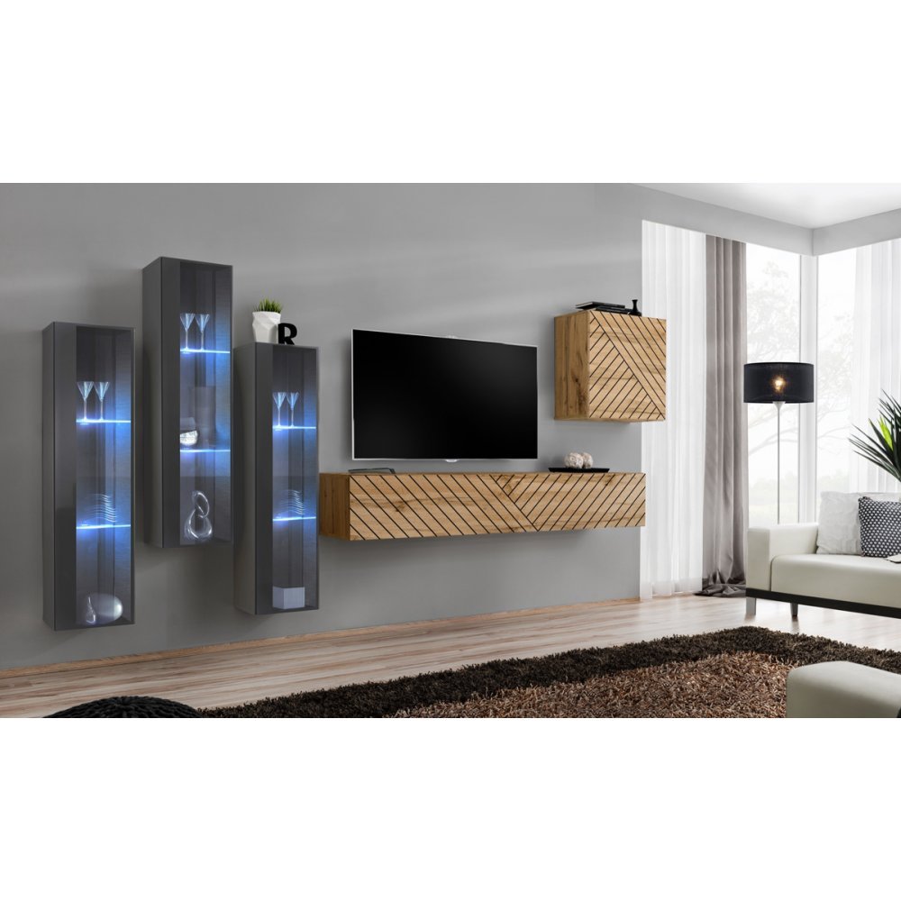Living SWITCH 13 GWTL SW 13 Genarom AM Grafit Lucios / Stejar Wotan Lamel