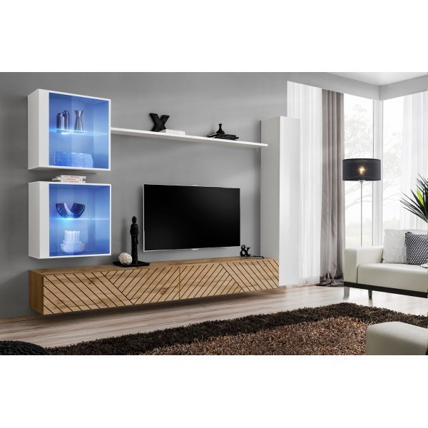 Living SWITCH LAMEL 18 WWTL SW 18 Genarom AM Alb Lucios / Stejar Wotan Lamel
