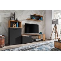 Living MAZE I ZWT MZ1 Genarom AM Negru / Stejar Wotan