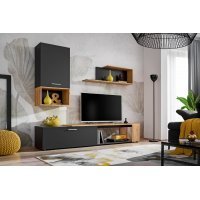 Living MAZE II ZWT MZ2 Genarom AM Negru / Stejar Wotan