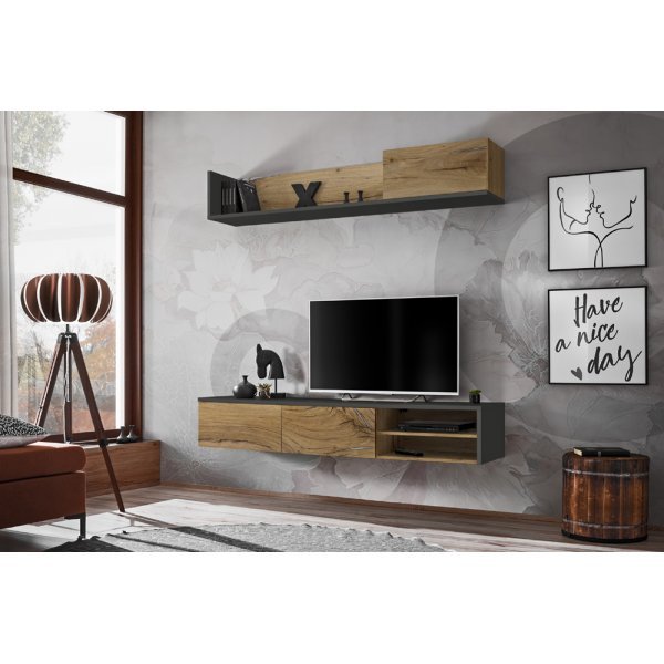 Living DALLAS RSW DL Genarom AM Antracyt / Stejar Flagstaff