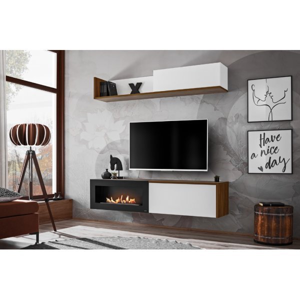 Living DALLAS B RSW DLB Genarom AM Alb / Stejar Sterling