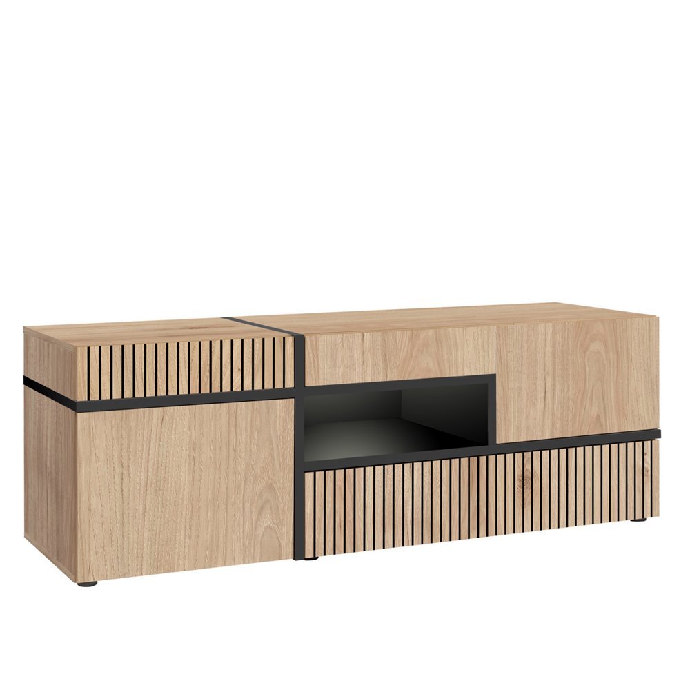 Comoda CROSS Genarom AM HJZ CS RTV Hickory Jackson / Czarne Paski