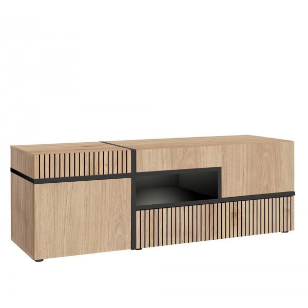 Comoda CROSS Genarom AM HJZ CS RTV Hickory Jackson / Czarne Paski