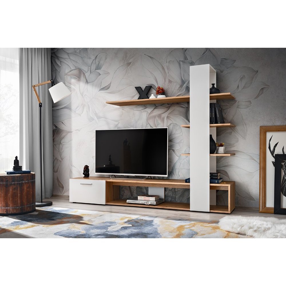 Living ECO WTW EC Genarom AM Alb Mat / Stejar Wotan