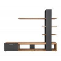 Living ECO WTZ EC Genarom AM Negru Mat / Stejar Wotan