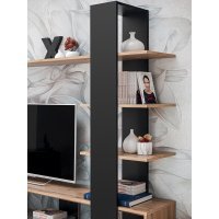 Living ECO WTZ EC Genarom AM Negru Mat / Stejar Wotan