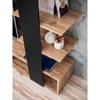 Living ECO WTZ EC Genarom AM Negru Mat / Stejar Wotan