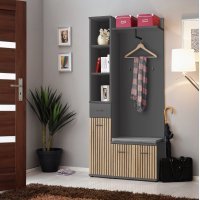 Set Cuier MARCO I ANAS MC1 FARA PERNA Genarom AM Antracyt / Stejar Artisan Lamel