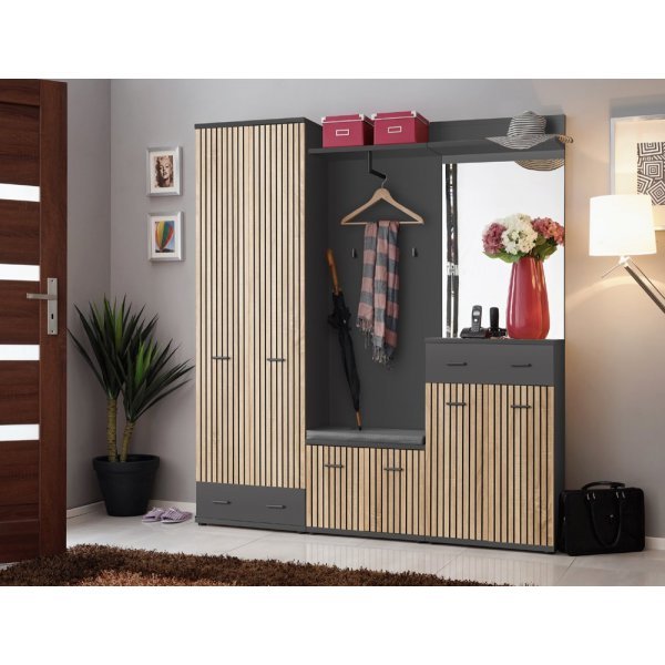 Set Cuier MARCO III ANAS MC3+P Genarom AM Antracyt / Stejar Artisan Lamel