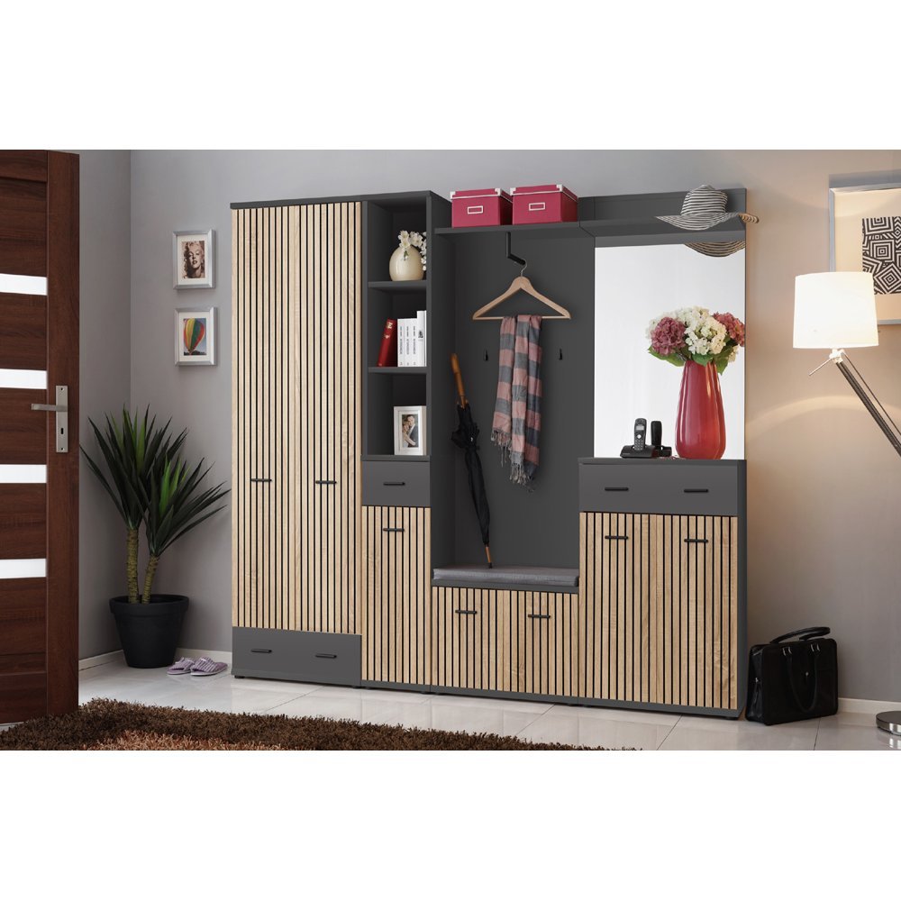 Set Cuier MARCO IV ANAS MC4+P Genarom AM Antracyt / Stejar Artisan Lamel