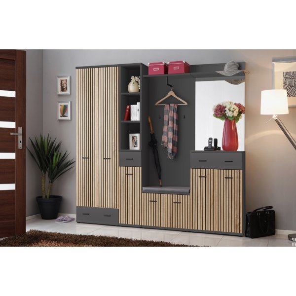 Set Cuier MARCO IV ANAS MC4+P Genarom AM Antracyt / Stejar Artisan Lamel