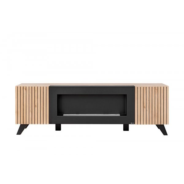 Comoda TV LIAM HJZ LM RTV-K Genarom AM Hickory Jackson / Czarne Paski
