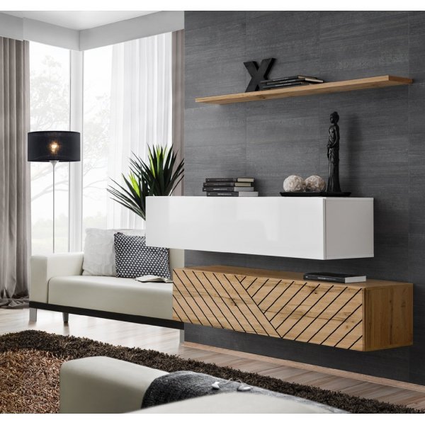 Living SWITCH LAMEL SB II WTWL SW SB2 Genarom AM Alb Lucios / Stejar Wotan Lamel