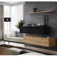 Living SWITCH LAMEL SB II SWTL SW SB2 Genarom AM Negru Lucios / Stejar Wotan Lamel