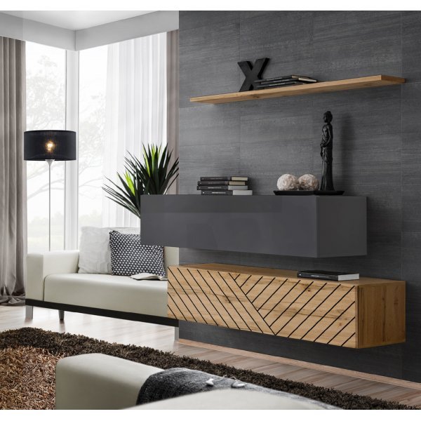 Living SWITCH LAMEL SB II GWTL SW SB2 Genarom AM Grafit Lucios / Stejar Wotan Lamel