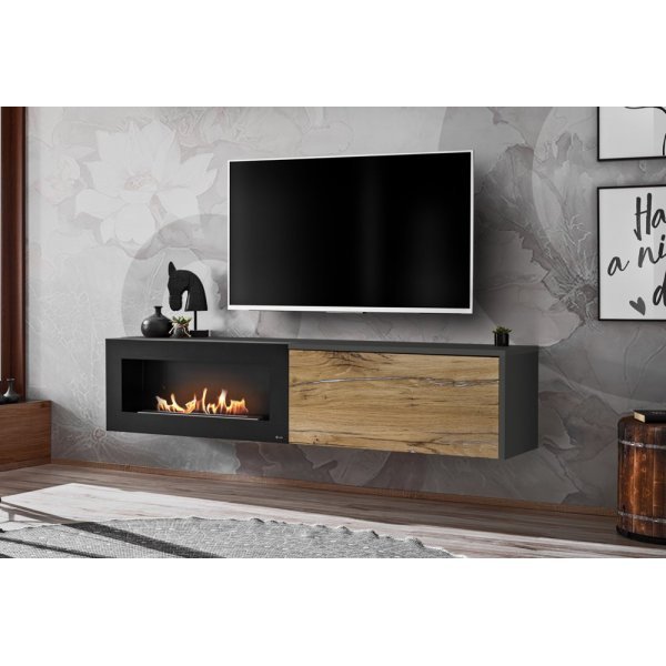Comoda TV DALLAS B ANFS DLB 31 Genarom AM Antracyt / Stejar Flagstaff
