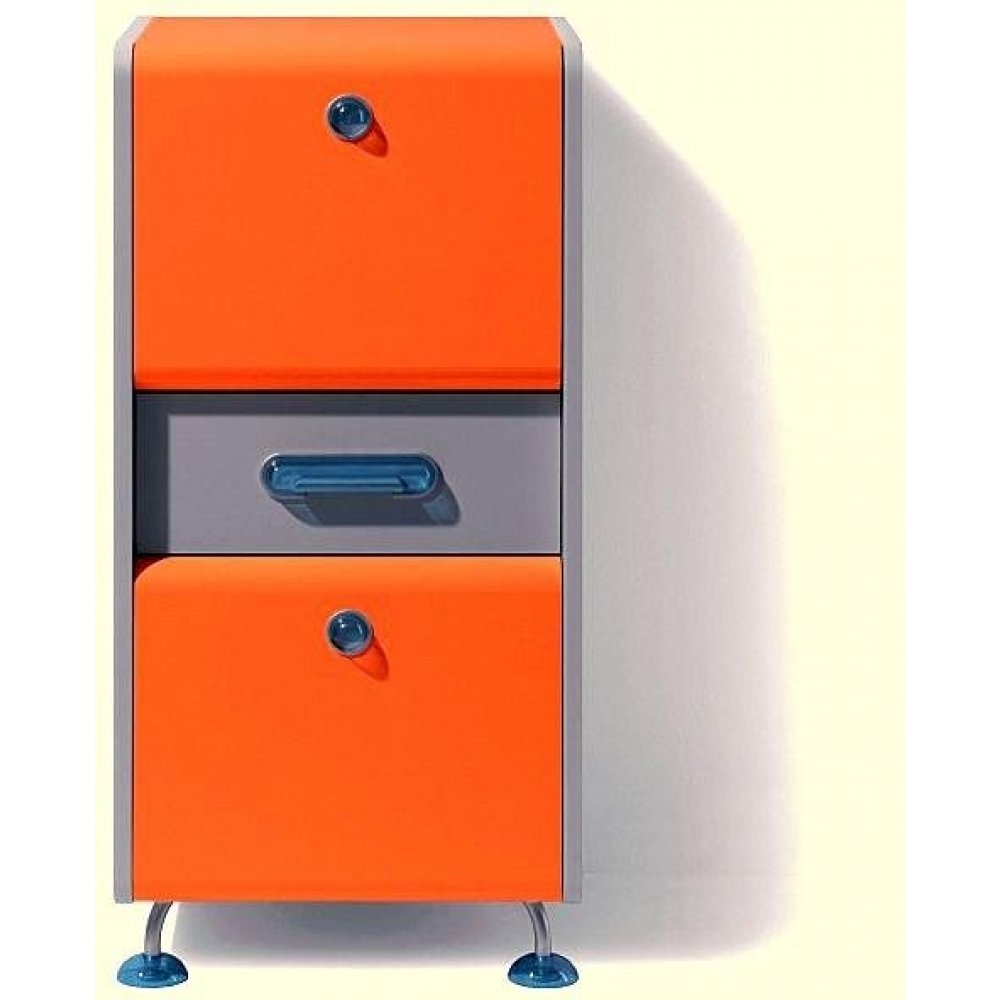 Comoda CAPSLOCK C2D1S 10/5 Gri/ Portocaliu Outlet