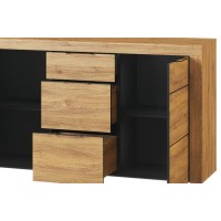 Comoda KAMA 45 Stejar Camargue / Negru