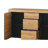 Comoda KAMA 45 Stejar Camargue / Negru